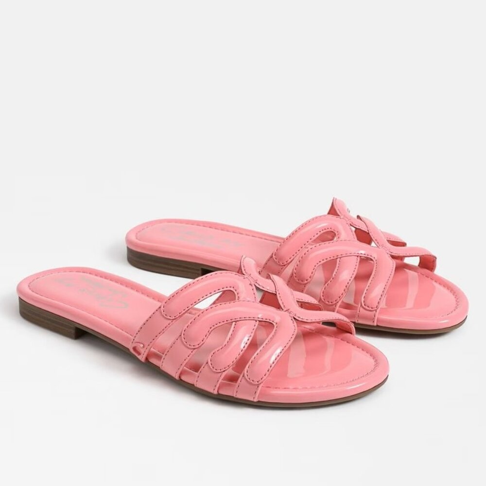 NWT Sam Edelman Circus Cat Sandal, Pink Sorbet Patent, 7